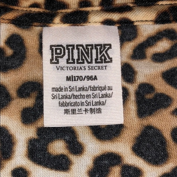 Victoria Secret Pink Medium V-Neck Leopard Shirt - Picture 5 of 8
